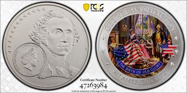 2021 $2 Birth of Old Glory Life of George Washington MS70