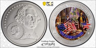 2021 $2 Birth of Old Glory Life of George Washington MS70