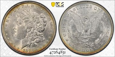 1878 7/8TF $1 Strong AU55