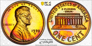 1970-S 1C Small Date PR68RB