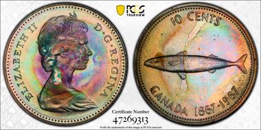 1967 10C 0.800 Ag MS66