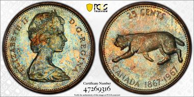 1967 25C 0.800 Ag MS65