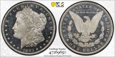 1883-O $1 MS64DMPL