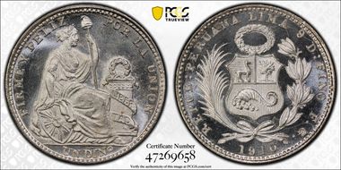1910-FG/JF Dinero KM-204.2 MS67