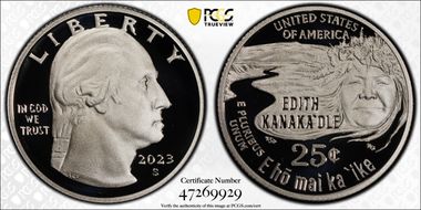 2023-S 25C Edith Kanaka'ole PR70DCAM