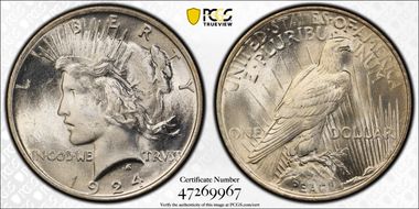 1924 $1 MS65
