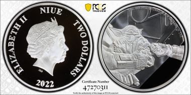 2022 $2 Mandalorian - Grogu Star Wars PR69DCAM