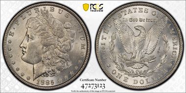 1885 $1 MS62