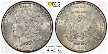 1890 $1 MS62