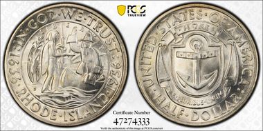1936-D 50C Rhode Island MS65