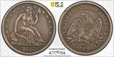 1843-O 50C WB-12 Large O VF35