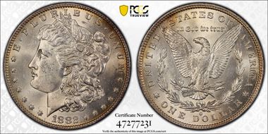1882-O $1 VAM 7, O/O N1