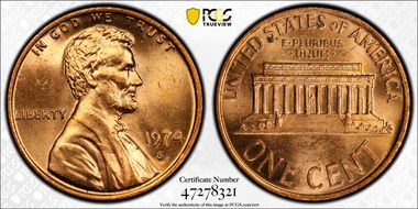 1974-S 1C MS64RD