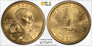 2000-P SAC$1 MS66
