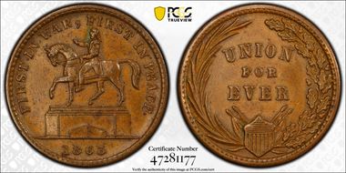 1863 CWT F-174/272a, First in War MS62BN