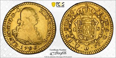 1796-P PP Escudo Calico-1182 VF20