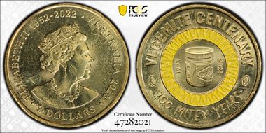 2023 $2 Vegemite Centenary Colorized 100 Mitey Years MS64