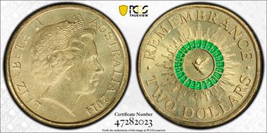 2014 $2 Remembrance - Colorized MS66