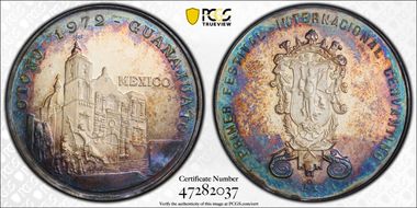 1972-Mo Medal Guanajuato Cervantino Fest. Ag MS62