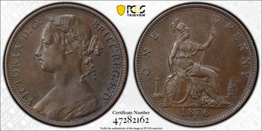 1876-H 1D S-3955 Wide Date AU55BN