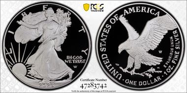 2023-W $1 Silver Eagle PR70DCAM