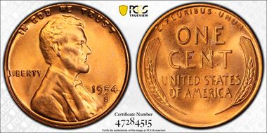 1954-S 1C MS66RD