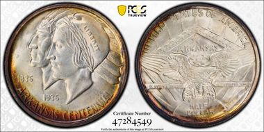 1936 50C Arkansas MS65