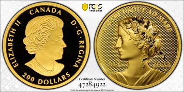 2022 $200 Peace Dollar Gold UHR PR69DCAM