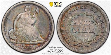 1837 H10C Seated, Small Date N1