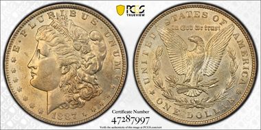 1887 $1 AU58