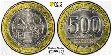 2021 500 Col Independence Bicentenary MS67