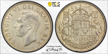1952 50C Narrow Date N1