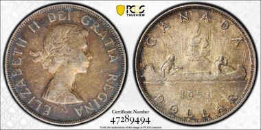 1953 S$1 Strap, FWL AU55