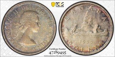 1955 S$1 FWL MS63