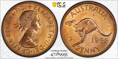 1958 Y. (p) 1D PR65RD