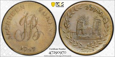 1797 Tk 1/2D DH-1 Aberdeenshire, Aberdeen MS63BN