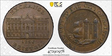 1796 Tk 1/2D DH-91 Somersetshire, Bristol MS62BN