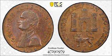 1794 Tk 1/2D DH-1 Northamptonshire Northampton MS63BN