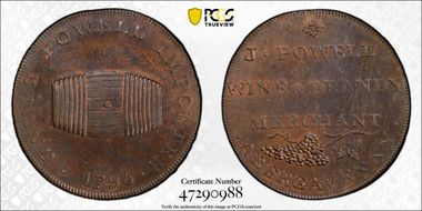 1795 Tk 1/2D DH-1 Monmouthshire Abergavenny MS64BN