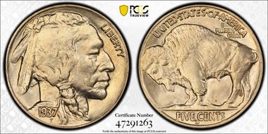 1937-D 5C MS65