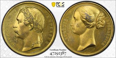 No Date Medal Napoleon III-Eugénie Gilt-WM SP58