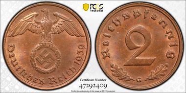 1939-G 2 Pfg J-362 MS64RB