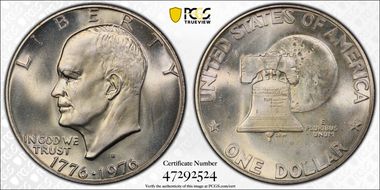 1976-S $1 Silver MS67+
