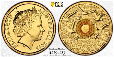 2015-C $2 Remembrance Day In Flanders Fields Colorized MS69