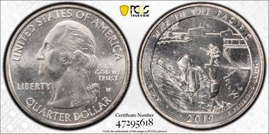 2019-W 25C War in the Pacific NP MS66