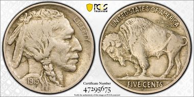 1915-S 5C VF30
