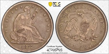 1877-S 50C WB-6 T1 Micro S Weird F VF30