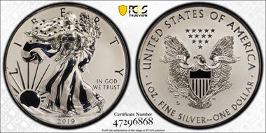 2019-S $1 Silver Eagle Enhanced Rev PR PR70