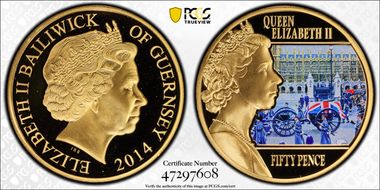 2014 50p Diamond Jubilee PL69