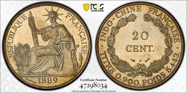 1889-A 20C Lec-190 PR65